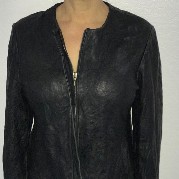 ScarCity Jackets & Blazers - Hand distressed leather jacket